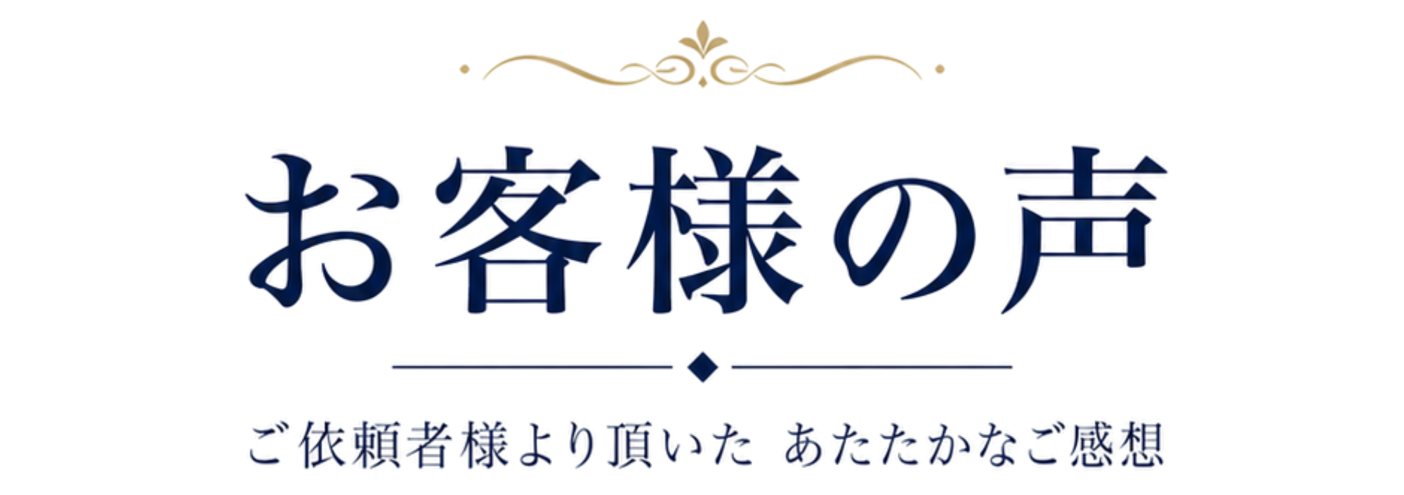 お客様からいただいたご感想の一部です