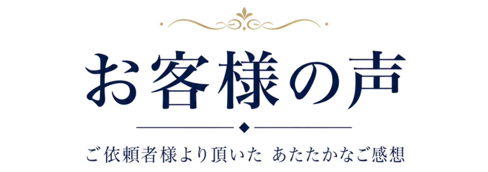 お客様からいただいたご感想の一部です